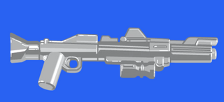 Custom Star Wars DC15 Rifle Blaster For LEGO Minifigures. Custom, Accessory BigKidBrix Metallic Silver