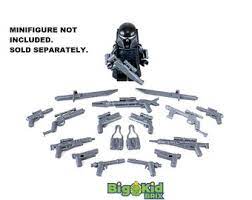Mando Hunter Metal Grey Weapons Pack Custom, Accessory BigKidBrix