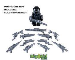 Mando Hunter Rifle Metal Grey Blaster Pack Custom, Accessory BigKidBrix