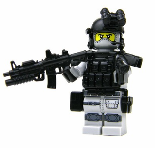 Gray Army Heavy Assault Commando Custom Minifigure Custom minifigure Battle Brick   