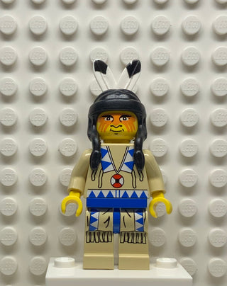 Indian, Tan Shirt, Tom O' Hawk, ww026 Minifigure LEGO®   