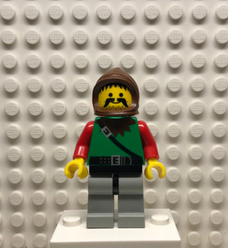 Dark Forest, Forestman 4, Light Gray Legs with Black Hips, cas009 Minifigure LEGO®