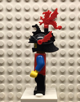 Dragon Knights, Knight 2, Black Legs with Red Hips, Black Dragon Helmet, Red Plumes, cas017a Minifigure LEGO®   
