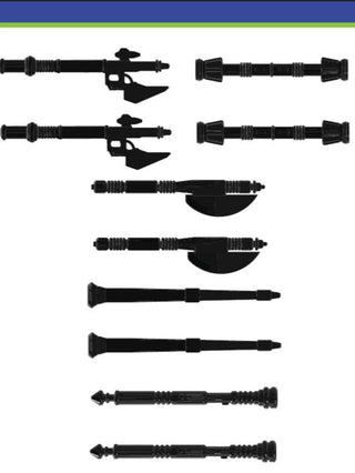 Royal Guard Black Weapon Pack Custom, Accessory BigKidBrix