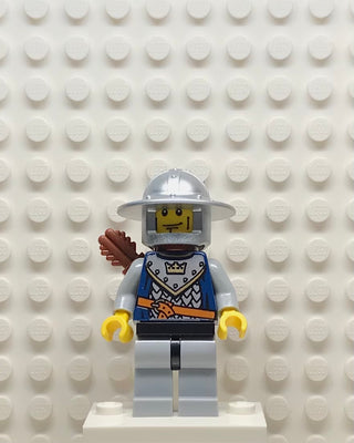 Fantasy Era, Crown Knight Scale Mail with Crown, Helmet with Broad Brim, Vertical Cheek Lines, Quiver, cas347 Minifigure LEGO®   