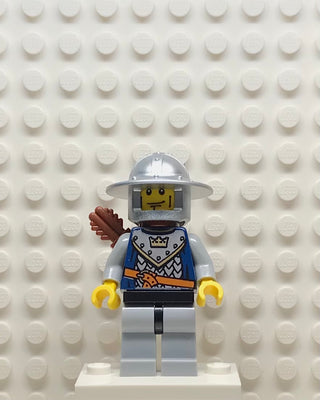 Fantasy Era, Crown Knight Scale Mail with Crown, Helmet with Broad Brim, Vertical Cheek Lines, Quiver, cas347 Minifigure LEGO®