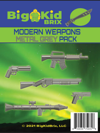 Modern Weapons Metal Grey Pack Custom, Accessory BigKidBrix