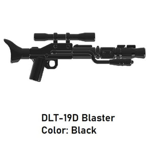 Custom Star Wars DLT-19D Blaster For LEGO Minifigures. Custom, Accessory BigKidBrix Black