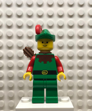 Forestman, Red, Green Hat, Red Plume, Quiver, cas323 Minifigure LEGO®