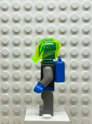 Insectoids Zotaxian Alien - Male, Gray and Blue with Silver Circuits and Hoses (Lieutenant Maverick), sp021 Minifigure LEGO®