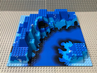 32x32 Raised Baseplate Canyon w/ Blue Underwater Pattern 6024px1 LEGO® Part LEGO®   