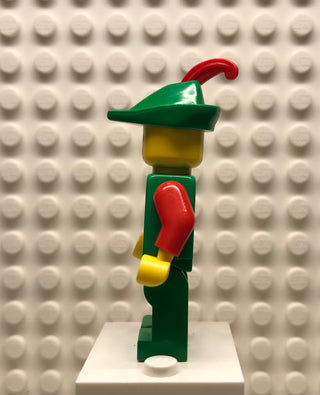 Forestman, Red, Green Hat, Red Feather, cas137 Minifigure LEGO®   