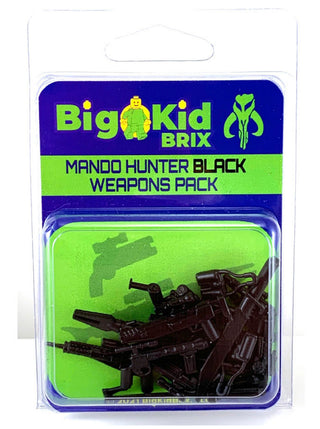 Mando Hunter Black Weapons Pack Custom, Accessory BigKidBrix