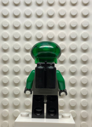 Insectoids Zotaxian Alien - Male, Gray and Green with Green Circuits and Silver Hoses, with Air Tanks (Danny Longlegs / Corporal Steel), sp025 Minifigure LEGO®