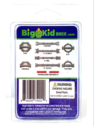 Space Knight Metal Grey Double Hilt Pack Custom, Accessory BigKidBrix