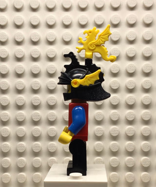 Dragon Knights, Knight 2, Black Legs with Red Hips, Black Dragon Helmet, Yellow Plumes, cas018 Minifigure LEGO®