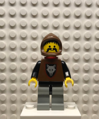 Wolfpack, Moustache, Black Arms and Light Gray legs, Brown Hood and Red Cape, cas252 Minifigure LEGO®