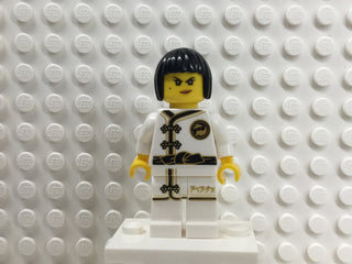 Nya - White Wu-Cru Training Gi, Black Bob Cut Hair, njo430 Minifigure LEGO®   