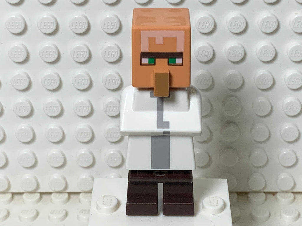 Lego minecraft villager 2024 minifigure