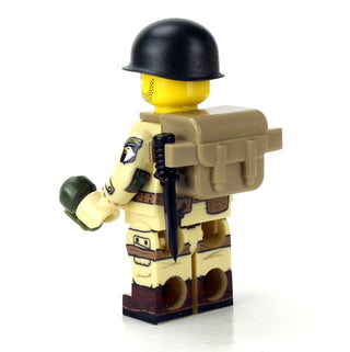 WWII U.S. Army 101st Airborne Paratrooper Custom Minifigure, BB1 Custom minifigure Battle Brick