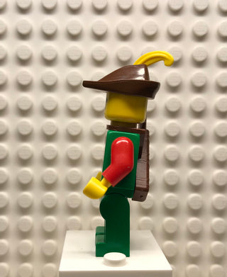 Forestman, Red, Brown Hat, Yellow Feather, Quiver, cas140a Minifigure LEGO®   