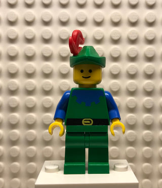 Forestman, Blue, Green Hat, Red 3-Feather Plume, cas133 Minifigure LEGO®
