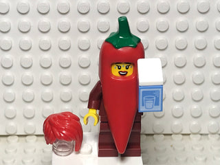 Chili Costume Fan, col22-2 Minifigure LEGO® Complete with stand and accessories  