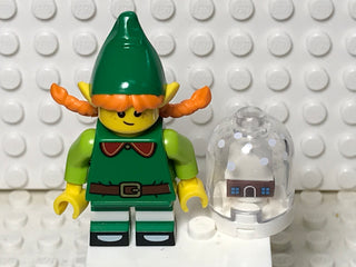 Holiday Elf, col23-5 Minifigure LEGO® Complete with stand and accessories