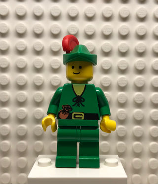 Forestman, Pouch, Green Hat, Red Plume, cas126 Minifigure LEGO®