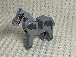 Light Bluish Gray LEGO® Horse with Spots & Eye Covers LEGO® Animals LEGO®