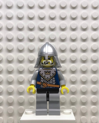 Fantasy Era, Crown Knight Scale Mail with Crown, Helmet with Neck Protector, White Moustache and Beard, cas343 Minifigure LEGO®