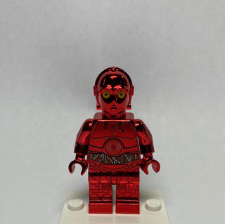 Protocol Droid Limited Edition Chrome Red Custom Printed & Inspired Lego Star Wars Minifigure Custom minifigure BigKidBrix