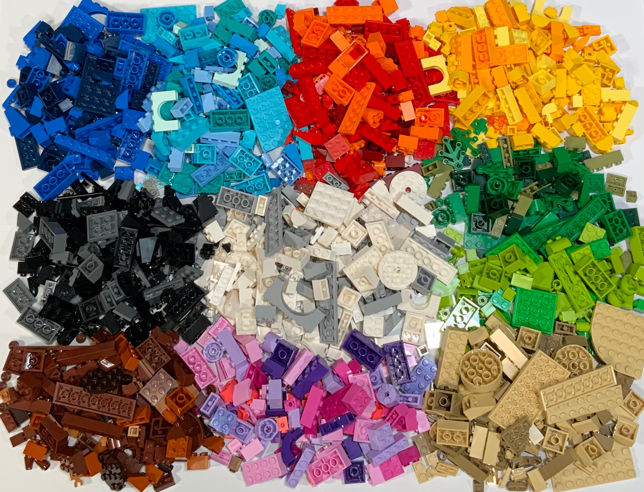 LEGO - All 2x4 Bricks - Assorted Colors Basic Building Blocks Classic Bulk  Pound