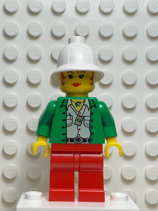 Miss Gail Storm (Jungle) with Pith Helmet, adv016 Minifigure LEGO®