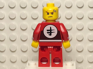 Kai - The LEGO Ninjago Movie, Hair, Red Legs and Jacket, Bandage on Forehead, njo0327 Minifigure LEGO®