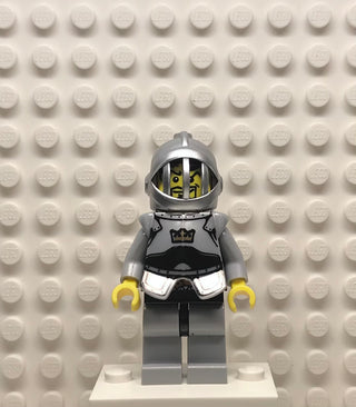Fantasy Era, Crown Knight Scale Mail with Crown, Breastplate, Grille Helmet, Curly Eyebrows and Goatee, cas419 Minifigure LEGO®   