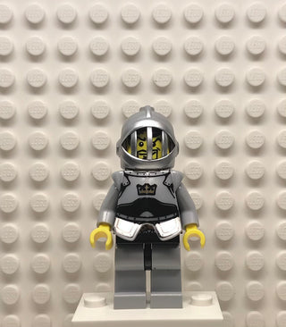 Fantasy Era, Crown Knight Scale Mail with Crown, Breastplate, Grille Helmet, Curly Eyebrows and Goatee, cas419 Minifigure LEGO®