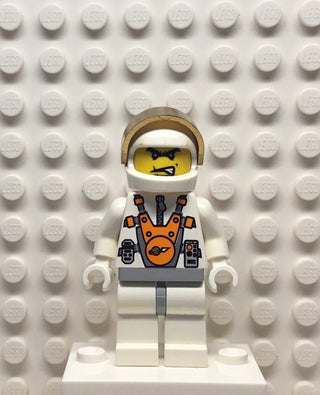 Mars Mission Astronaut with Angry Black Eyebrows and Messy Hair, mm009 Minifigure LEGO®