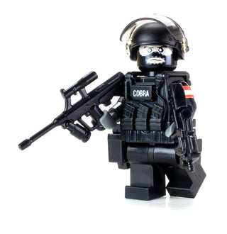 EKO COBRA Austrian Police Tactical Officer Custom Minifigure, BB18 Custom minifigure Battle Brick