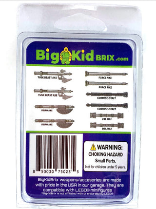 Royal Guard Metal Grey Weapon Pack Custom, Accessory BigKidBrix   