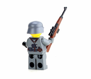 WWII German Soldier With G43 Custom Minifigure Custom minifigure Battle Brick   