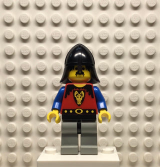 Dragon Knights, Knight 1, Light Gray Legs with Black Hips, Black Neck-Protector, cas013 Minifigure LEGO®