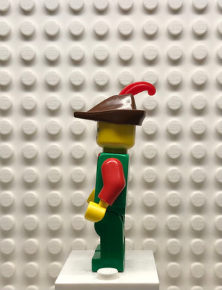 Forestman, Red, Brown Hat, Red Feather, cas139 Minifigure LEGO®