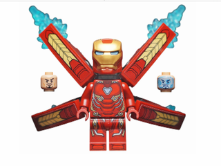 Iron Man Mark 50, sh0496, sh0497as Minifigure LEGO® Iron Man with Wings, sh0497as