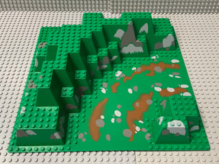 32x32 Raised Baseplate Canyon w/ Brown Dirt and Gray Rocks Pattern 6024px4 LEGO® Part LEGO®