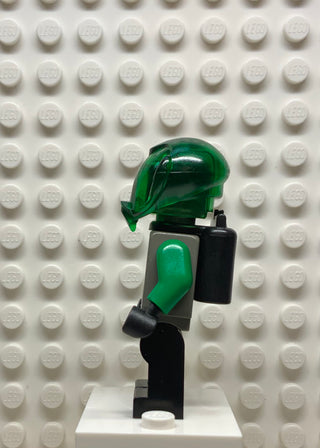 Insectoids Zotaxian Alien - Male, Gray and Green with Green Circuits and Silver Hoses, with Air Tanks (Danny Longlegs / Corporal Steel), sp025 Minifigure LEGO®