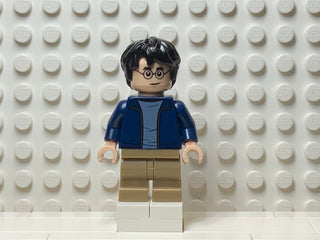 Harry Potter - Dark Blue Open Jacket, Dark Tan Medium Legs, hp175 Minifigure LEGO®