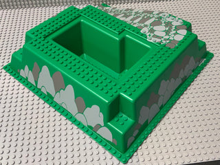 32x32 Raised Baseplate W/ Ramp & Pit, Gray/Gray Pattern 2552px6 LEGO® Part LEGO®