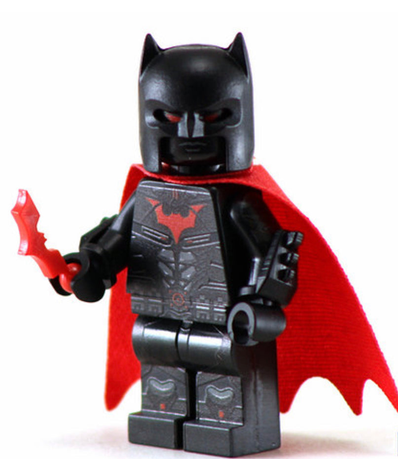 Batman LEGO CUSTOM Minifigure Niello Solid Sterling Silver - Inspire Uplift
