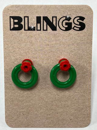 Holiday Christmas Wreath Earrings Blings United Brick Co®